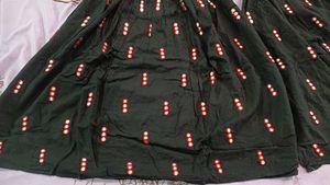 Red &amp; Black Ethnic Kurta Set with Mirror Work