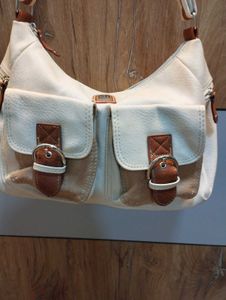 Stylish Cream &amp; Brown Hobo Bag✨
