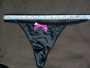 Black 🔥Thong with Pink Bow🔥