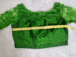 GREEN FULLY STITCHED BLOUSE