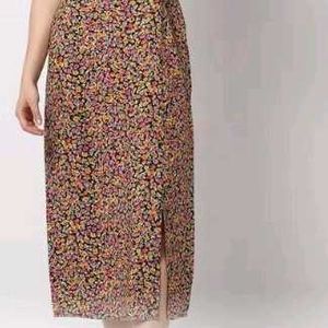 Floral Print Midi Skirt