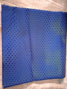 Royal Blue Brocade Fabric 1m