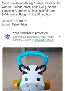 Fisher Price Learn With Me Zebra Walker