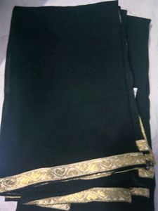 Black Duppatta With Golden Border