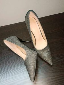 Charcoal Shimmery Pumps And Mango Stilletos