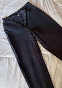 Vintage Washed Black Mom Fit Jeans