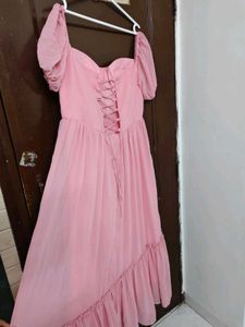 Peach Retro style long gown "Brand Labelhues"