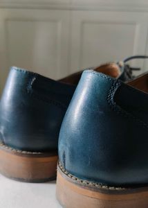 Blue Leather Formal Shoes