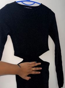 Black Cutout Midi Dress