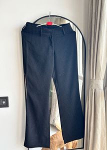 Classic Black Pinstripe Trousers