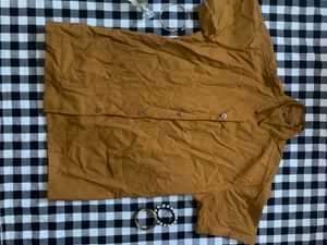 Women's Button-Up Short Sleeve Tunic