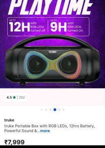 Truke Portable Speaker with RGB LEDs