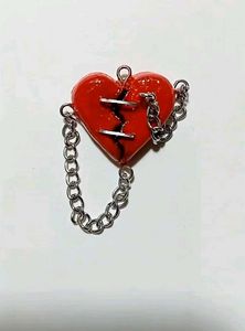 Chained Broken Heart Goth Grunge Emo Cyberpunk