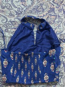 Blue Floral Halter Top