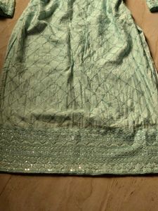 Beautiful Mint Green Embroidered Kurta