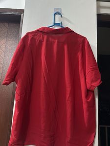 Vibrant Red Embroidered Blouse