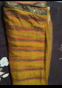 Elegant Mustard Yellow Saree heavy party sare