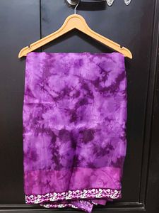Purple Tie-Dye Saree
