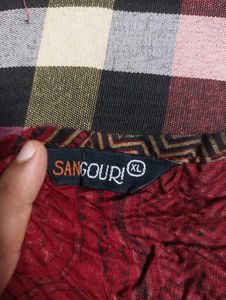 Boho Red Printed Jacket for women