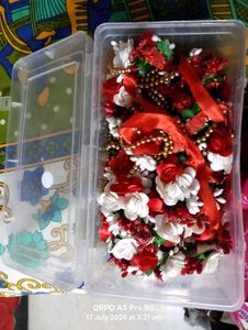 Red &amp; White Floral Jewellery Set