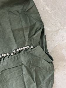 Men's Olive Green Kurta
