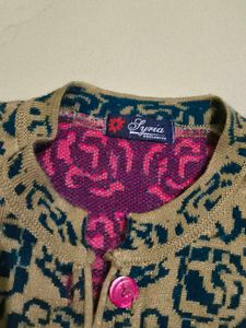 Rosanna Pink Floral Knit Cardigan