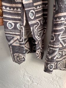 Geometric Print Button-Down Shirt