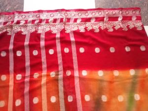 Vibrant Pink Polka Dot Saree