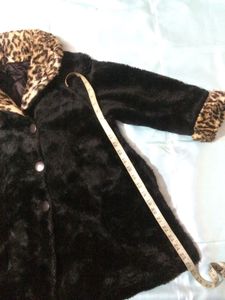 Imported Leopard Printed Fur Coat