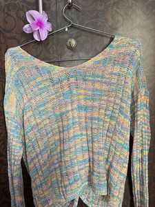 Boho Knit Twist Front Top