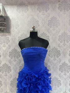 Stunning Royal Blue Ruffled Gown