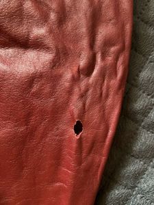 Burgundy Faux Leather Skirt