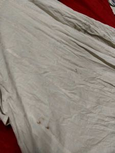 Embroidered Cotton Kurta with Floral Sleeves