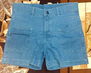 Blue Denim Shorts