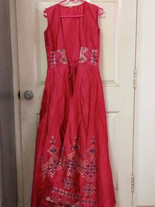 Ethenic Long Pink Coat