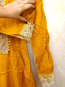Beautiful Yellow Kurta with Embellishments