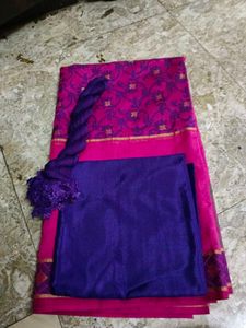 Elegant Pink unstitched 2 Kurta Set with bottom fa