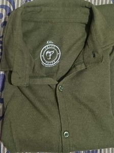 Men's Olive Green Collared Shirt