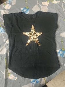 Sparkly Star Black Top