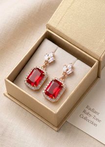 ❤️ Ruby Red Statement Earrings