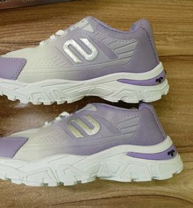 Stylish Women's Lavender &amp; White Sneakers
