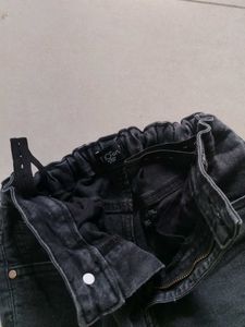 Classic Black Adjustable Denim Jeans