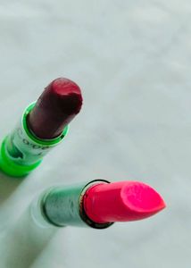Two Lipsticks - Pink &amp; Burgundy combo