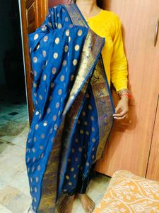 Blue &amp; Gold Dupatta