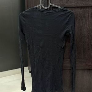 Zara Black Long Sleeve Top