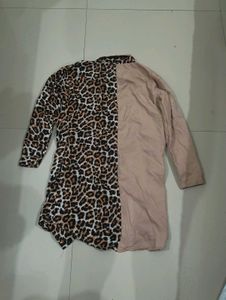 Two-Tone Leopard Print Shirt