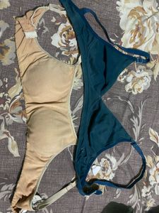 Pack of 2 Bras - Teal &amp; Nude
