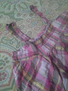 Cute Plaid Baby Girl Top