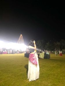 navratri white skirt