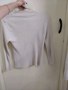 Ribbed Mock Neck Long Sleeve Top